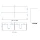 DNF 1500X460X830MM PLYWOOD FLOOR STANDING VANITY - GLOSSY WHITE WITH DOUBLE CERAMIC TOP DNF 1500X460X830MM PLYWOOD FLOOR STANDING VANITY - GLOSSY WHITE WITH DOUBLE CERAMIC TOP